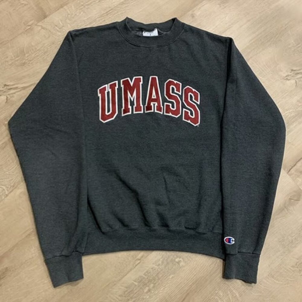 Champion UMass Amherst Minutemen Crewneck Men's Small S Sweatshirt Stitched
